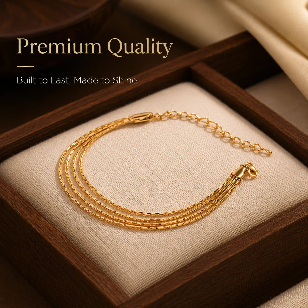 Thin Multilayer Chain Bracelet
