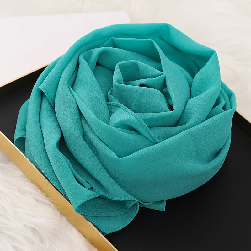 Signature Chiffon Hijab – Soft Lightweight Headscarf | 60 Colors