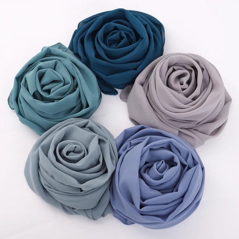 Signature Chiffon Hijab – Soft Lightweight Headscarf | 60 Colors