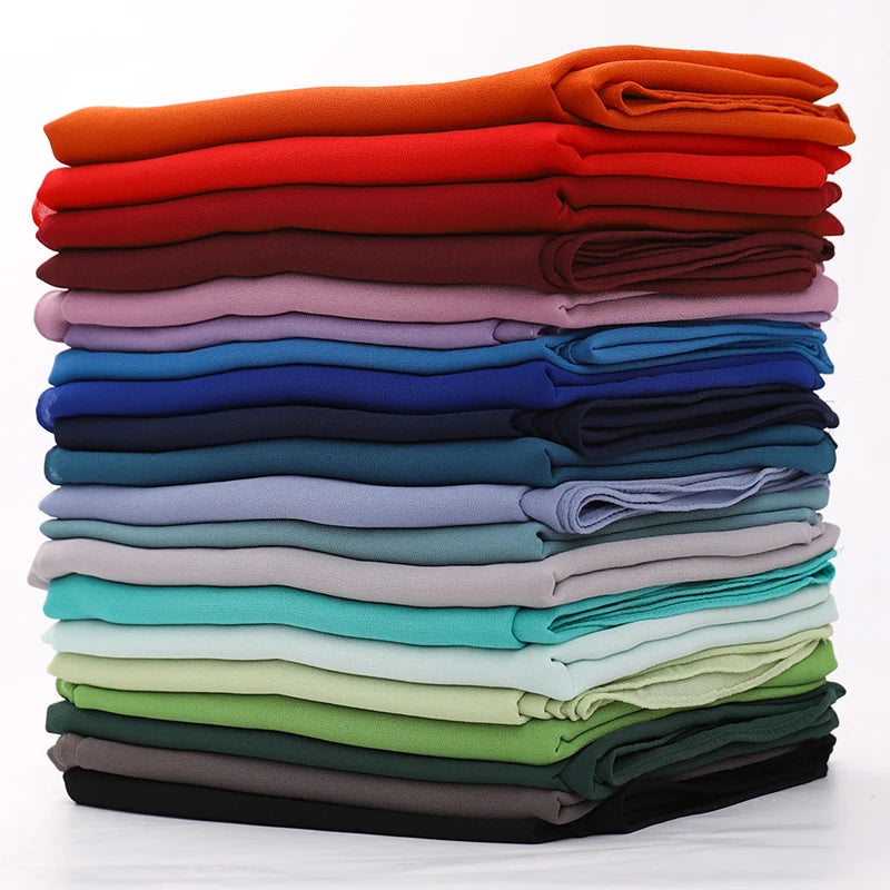 Signature Chiffon Hijab – Soft Lightweight Headscarf | 60 Colors