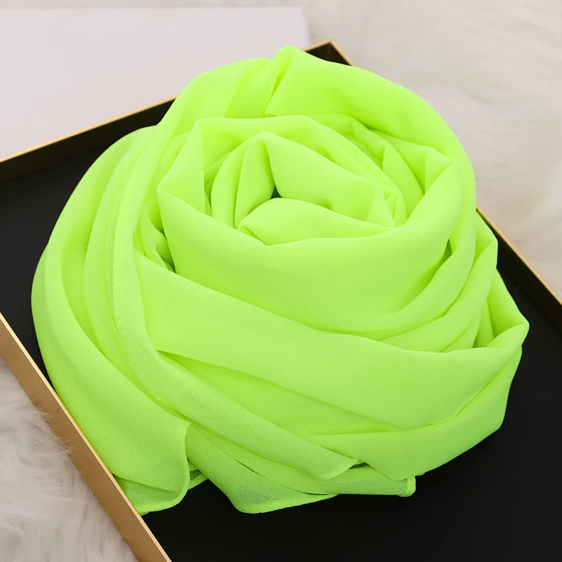 Signature Chiffon Hijab – Soft Lightweight Headscarf | 60 Colors