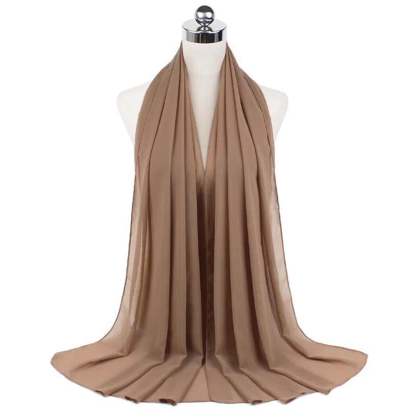 Elegant Chiffon Hijab – Soft Lightweight Headscarf | 39 Colors