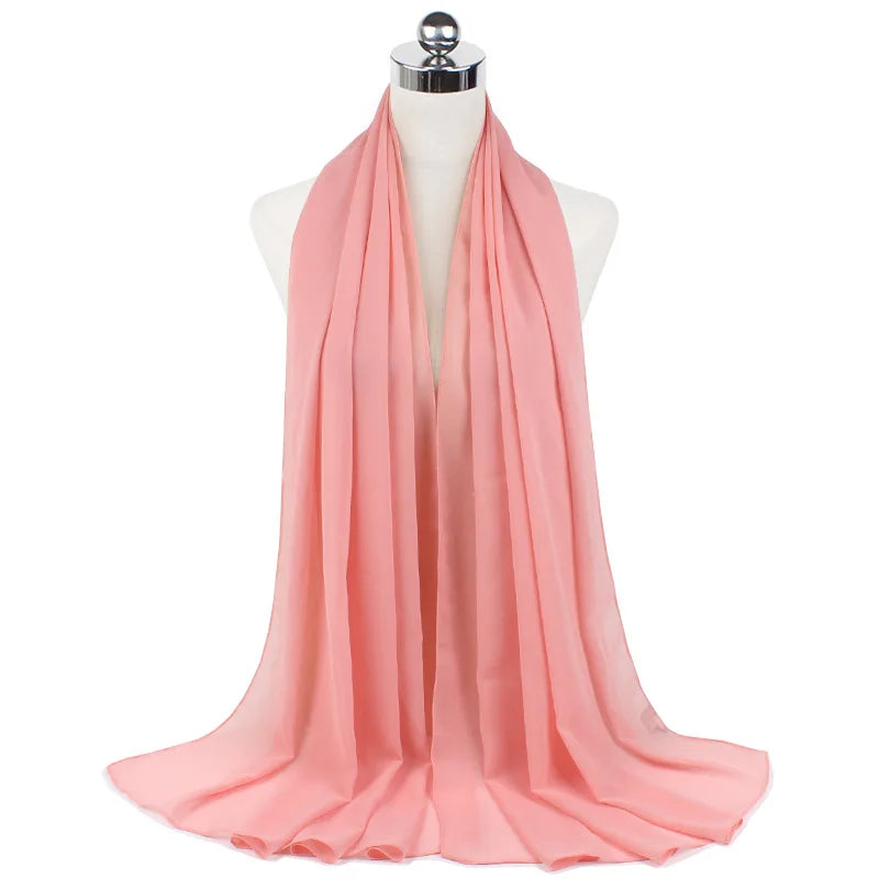 Elegant Chiffon Hijab – Soft Lightweight Headscarf | 39 Colors