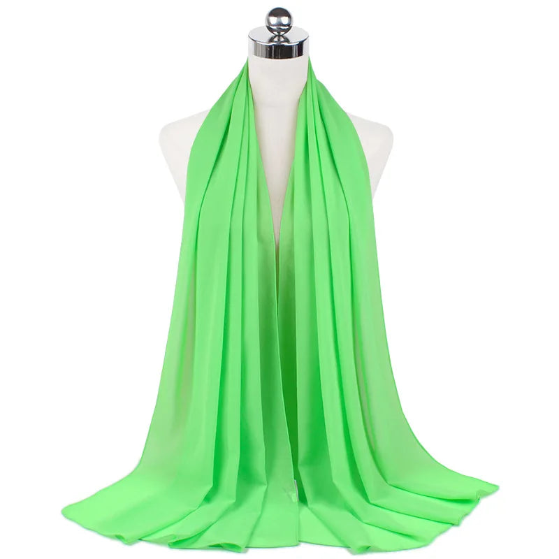 Elegant Chiffon Hijab – Soft Lightweight Headscarf | 39 Colors