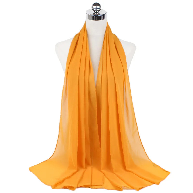 Elegant Chiffon Hijab – Soft Lightweight Headscarf | 39 Colors
