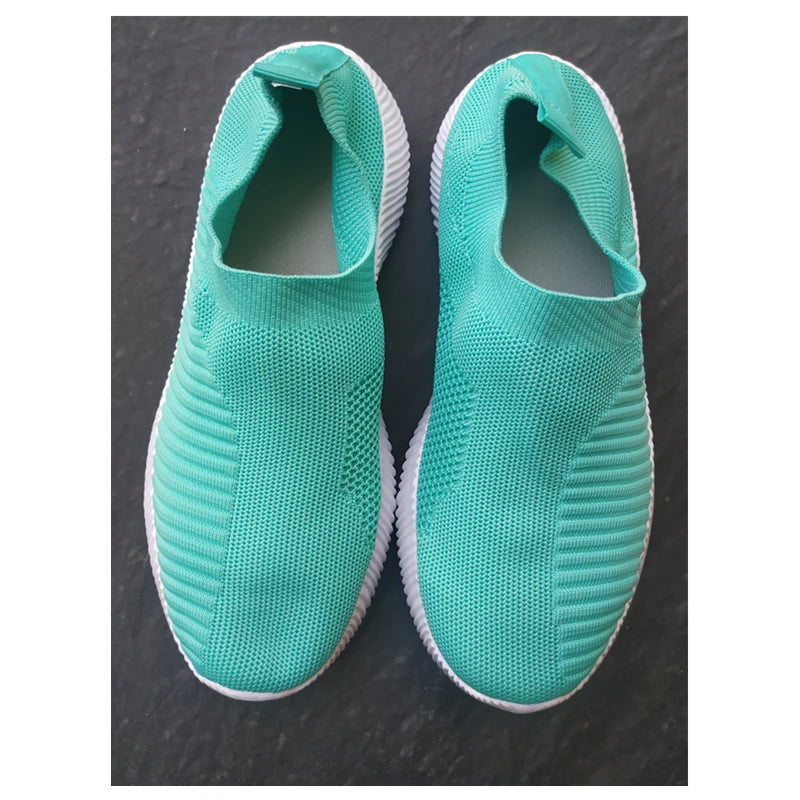 Women's Cotton Slip-On Shoes – Lightweight Casual Flats