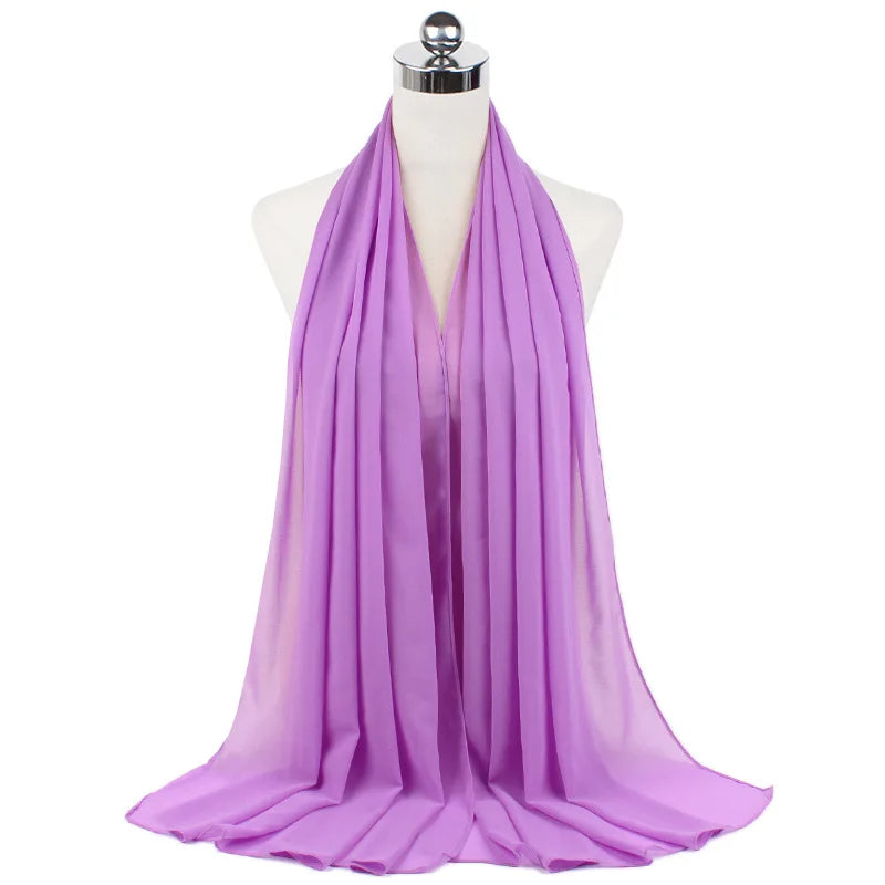 Elegant Chiffon Hijab – Soft Lightweight Headscarf | 39 Colors