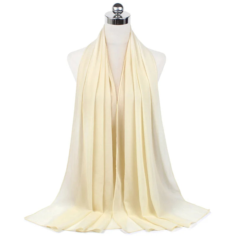 Elegant Chiffon Hijab – Soft Lightweight Headscarf | 39 Colors