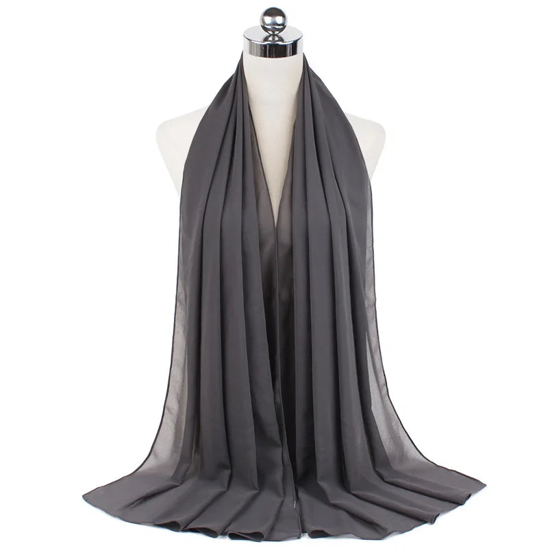 Elegant Chiffon Hijab – Soft Lightweight Headscarf | 39 Colors