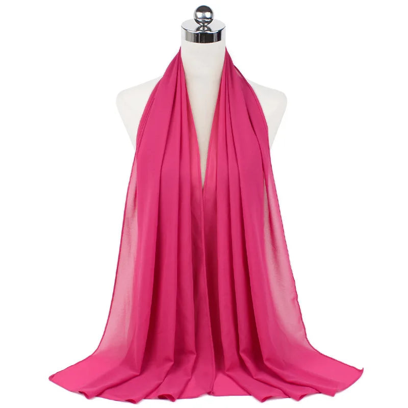 Elegant Chiffon Hijab – Soft Lightweight Headscarf | 39 Colors