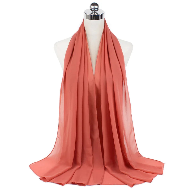 Elegant Chiffon Hijab – Soft Lightweight Headscarf | 39 Colors