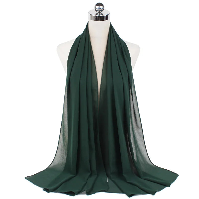 Elegant Chiffon Hijab – Soft Lightweight Headscarf | 39 Colors
