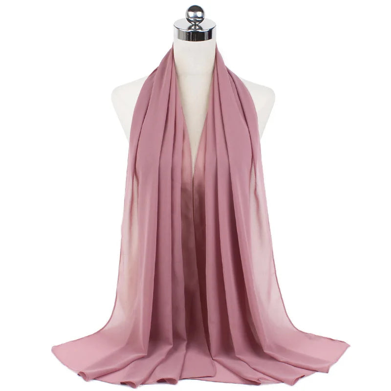 Elegant Chiffon Hijab – Soft Lightweight Headscarf | 39 Colors
