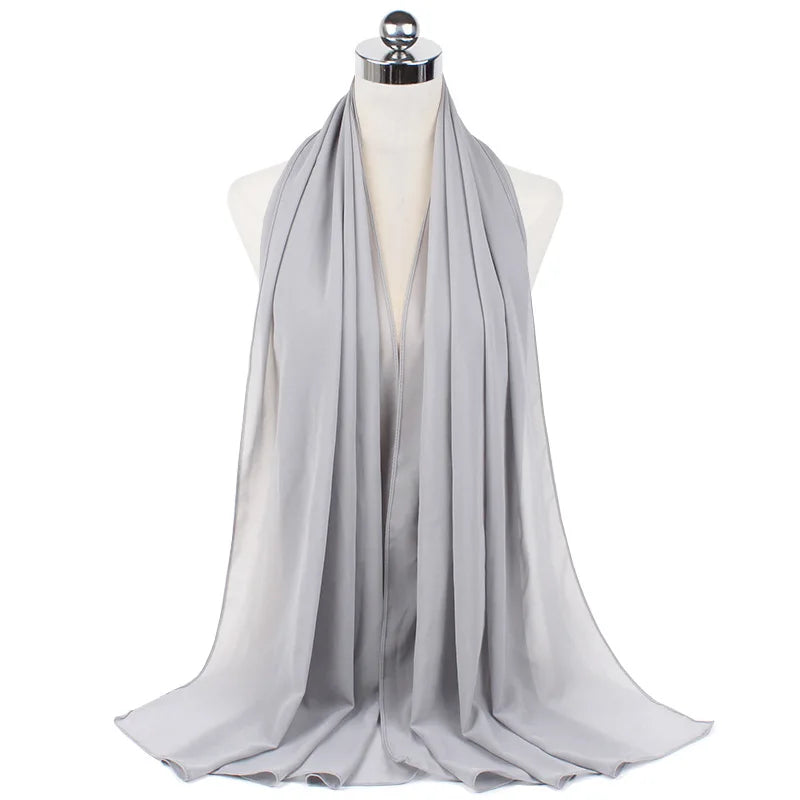 Elegant Chiffon Hijab – Soft Lightweight Headscarf | 39 Colors