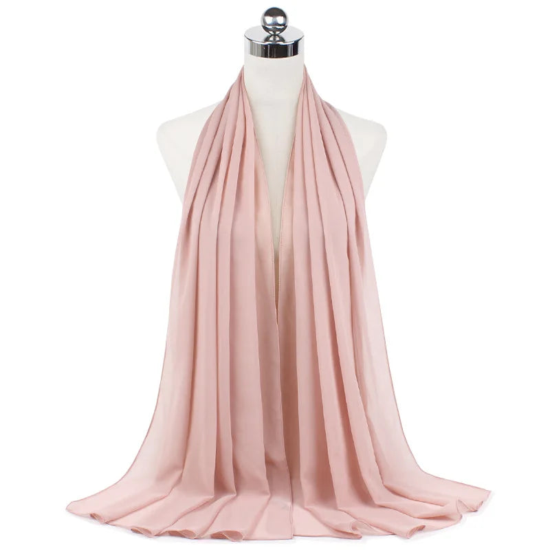 Elegant Chiffon Hijab – Soft Lightweight Headscarf | 39 Colors