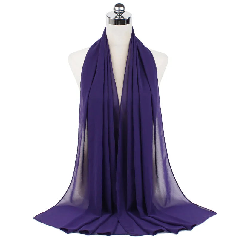Elegant Chiffon Hijab – Soft Lightweight Headscarf | 39 Colors