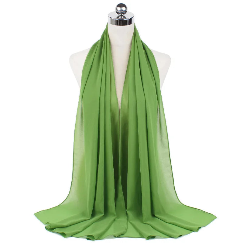 Elegant Chiffon Hijab – Soft Lightweight Headscarf | 39 Colors