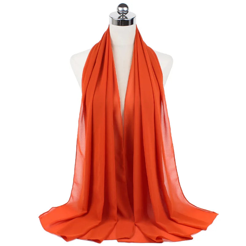 Elegant Chiffon Hijab – Soft Lightweight Headscarf | 39 Colors