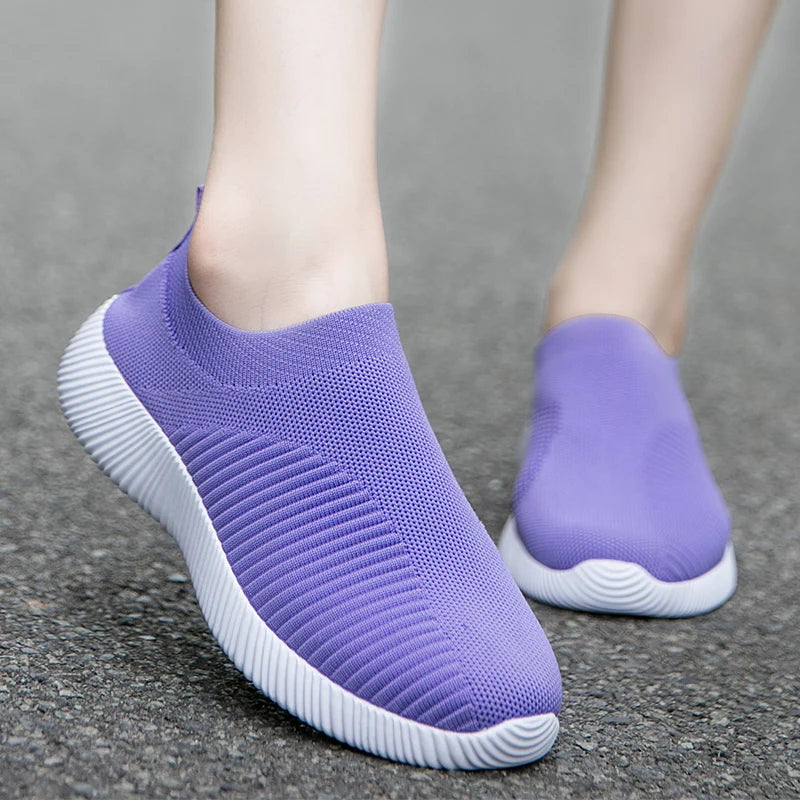 Women's Cotton Slip-On Shoes – Lightweight Casual Flats