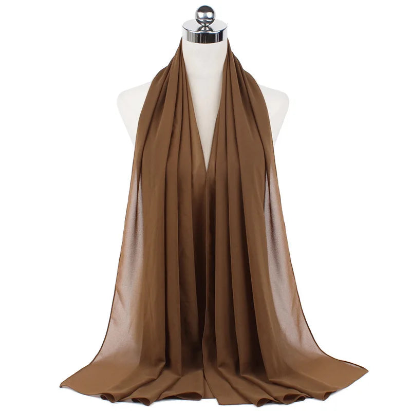 Elegant Chiffon Hijab – Soft Lightweight Headscarf | 39 Colors