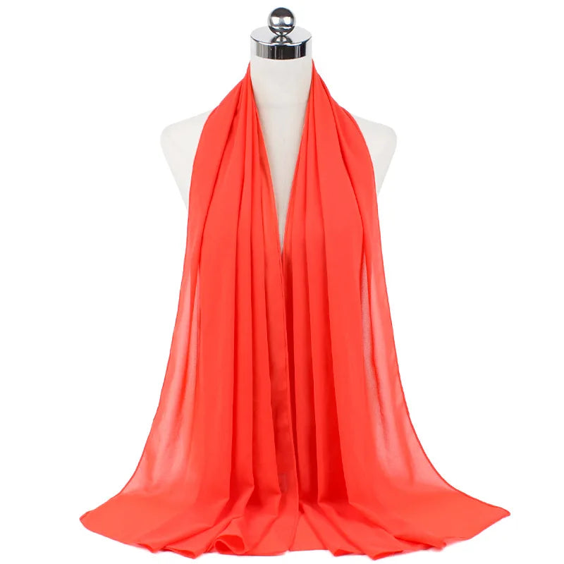 Elegant Chiffon Hijab – Soft Lightweight Headscarf | 39 Colors