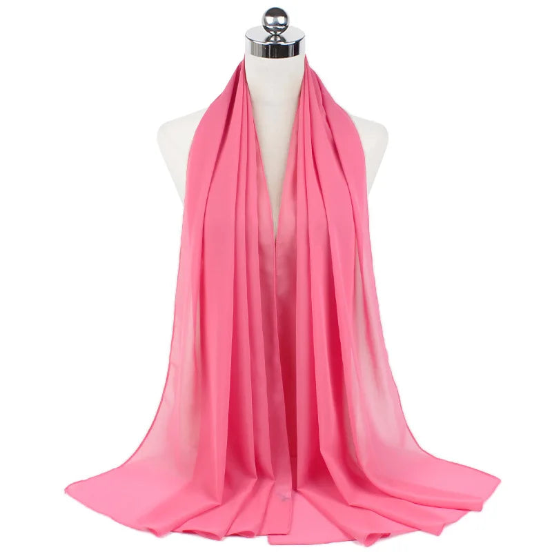 Elegant Chiffon Hijab – Soft Lightweight Headscarf | 39 Colors