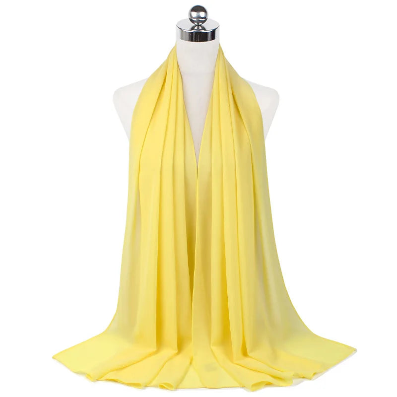 Elegant Chiffon Hijab – Soft Lightweight Headscarf | 39 Colors