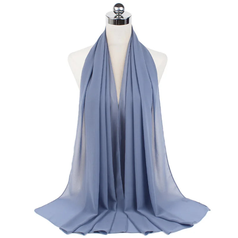 Elegant Chiffon Hijab – Soft Lightweight Headscarf | 39 Colors
