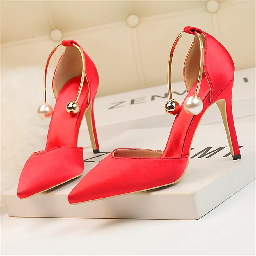 Pearl Elegance Heeled Sandals