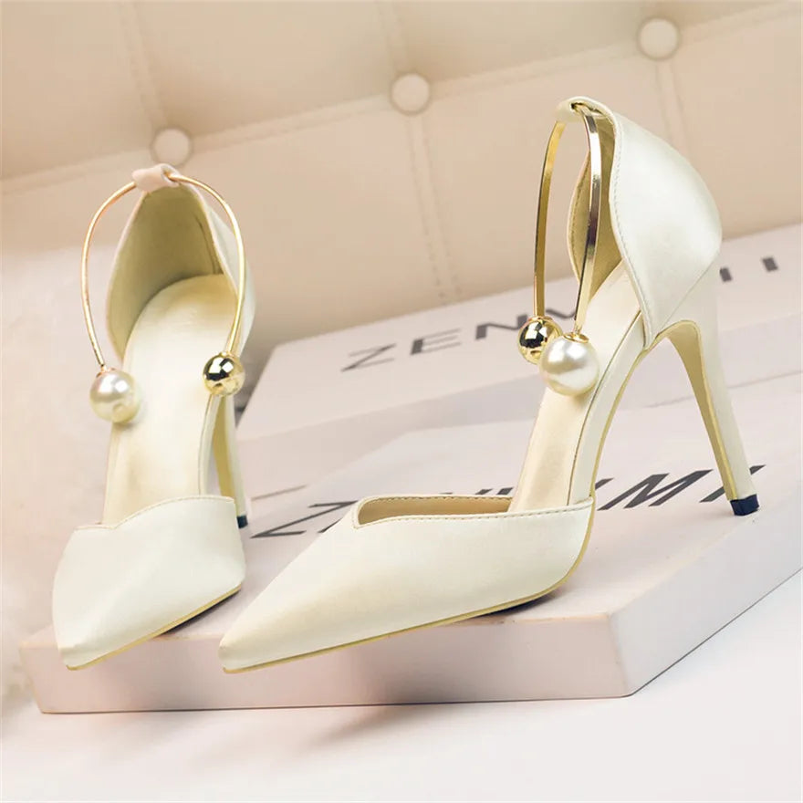 Pearl Elegance Heeled Sandals