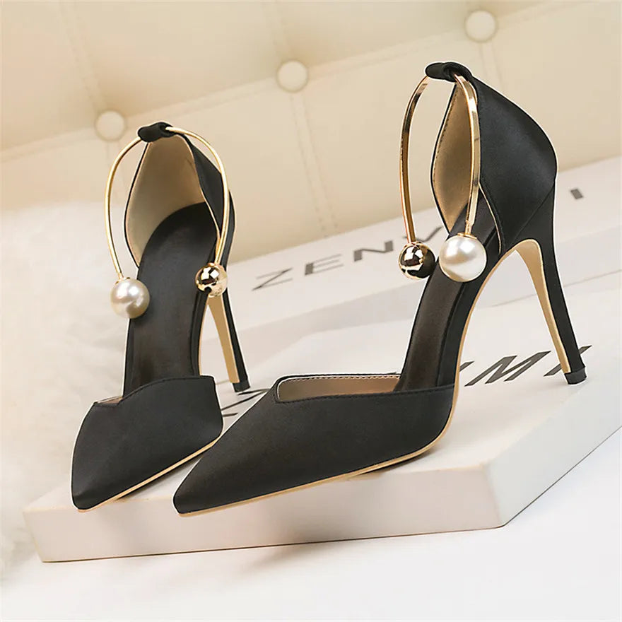 Pearl Elegance Heeled Sandals