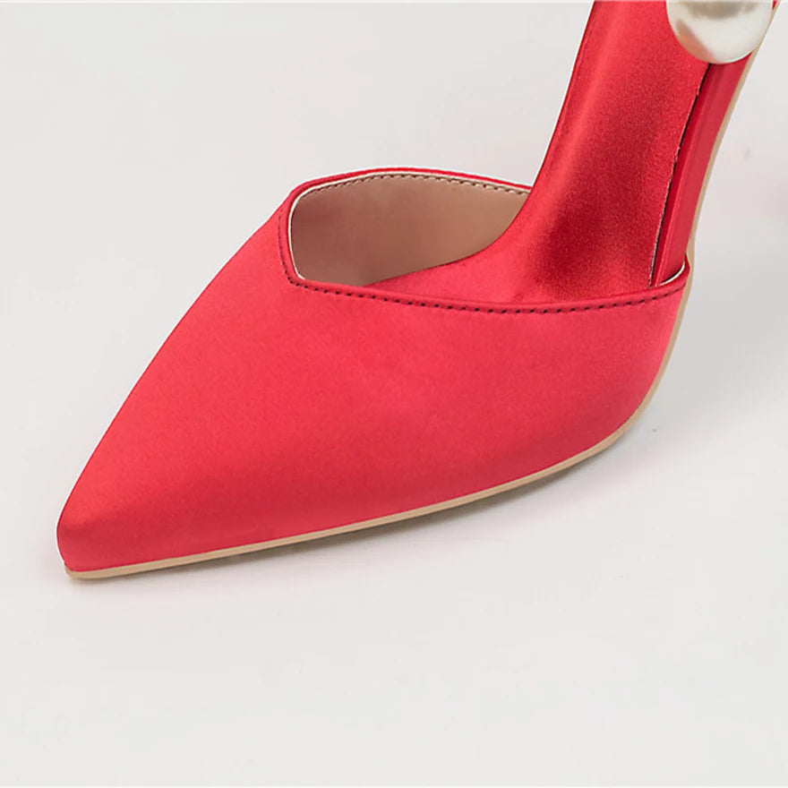 Pearl Elegance Heeled Sandals