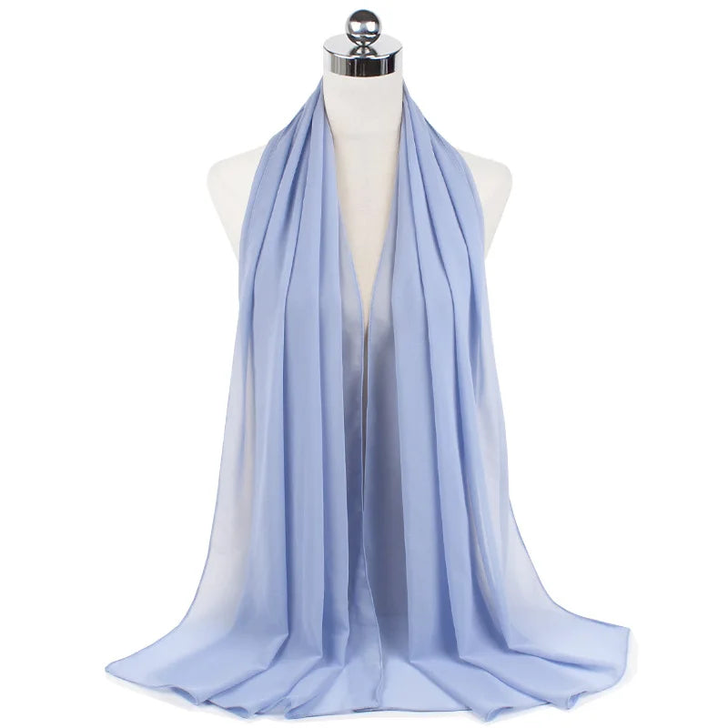 Elegant Chiffon Hijab – Soft Lightweight Headscarf | 39 Colors