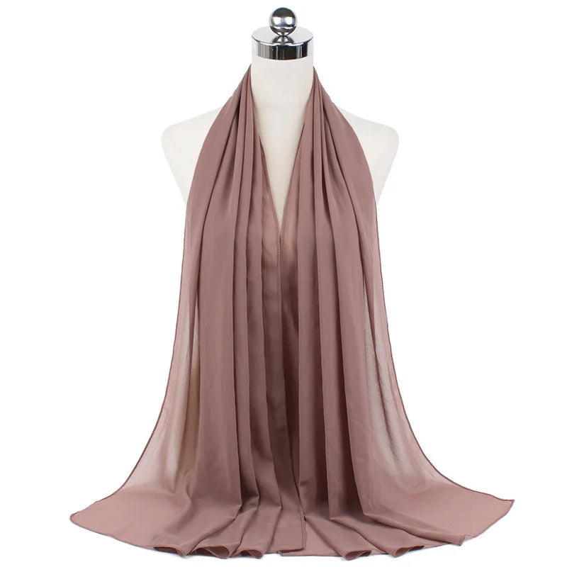 Elegant Chiffon Hijab – Soft Lightweight Headscarf | 39 Colors