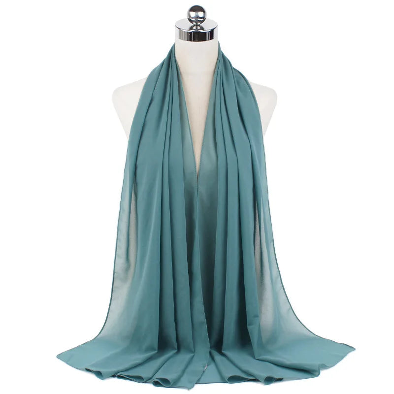 Elegant Chiffon Hijab – Soft Lightweight Headscarf | 39 Colors