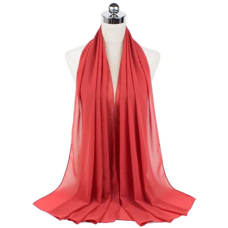 Elegant Chiffon Hijab – Soft Lightweight Headscarf | 39 Colors
