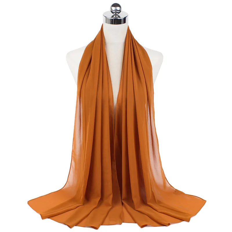 Elegant Chiffon Hijab – Soft Lightweight Headscarf | 39 Colors