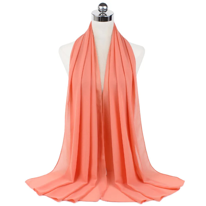 Elegant Chiffon Hijab – Soft Lightweight Headscarf | 39 Colors