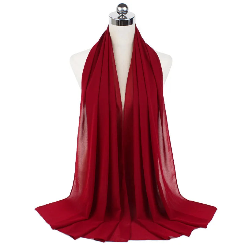 Elegant Chiffon Hijab – Soft Lightweight Headscarf | 39 Colors