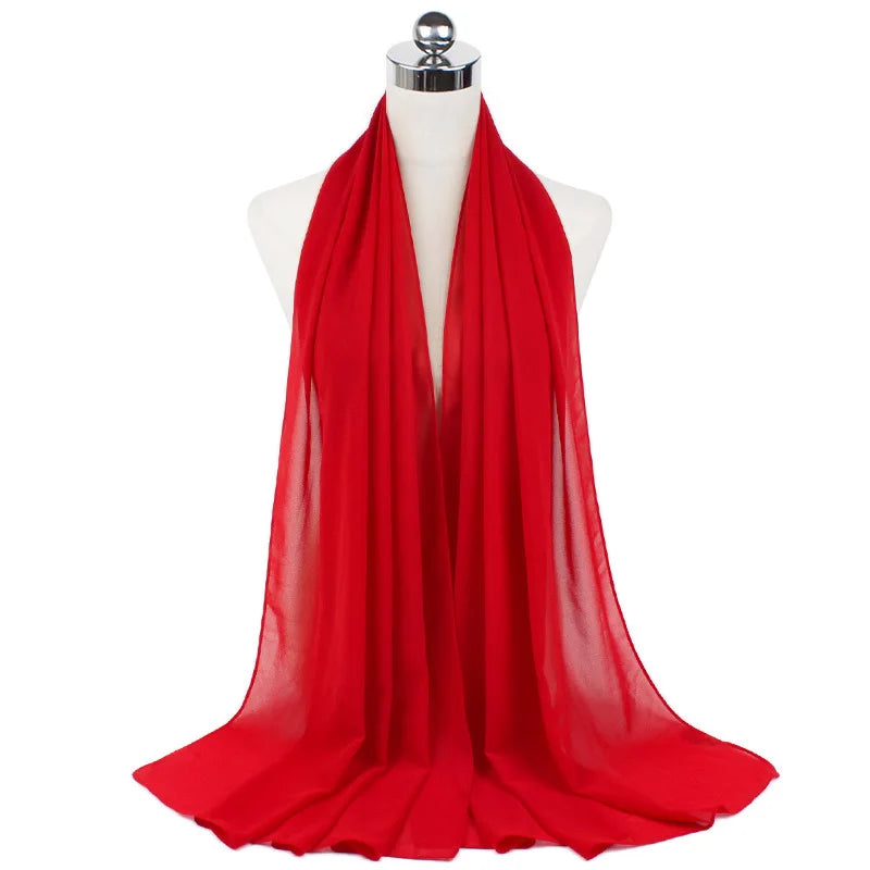 Elegant Chiffon Hijab – Soft Lightweight Headscarf | 39 Colors