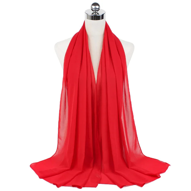 Elegant Chiffon Hijab – Soft Lightweight Headscarf | 39 Colors