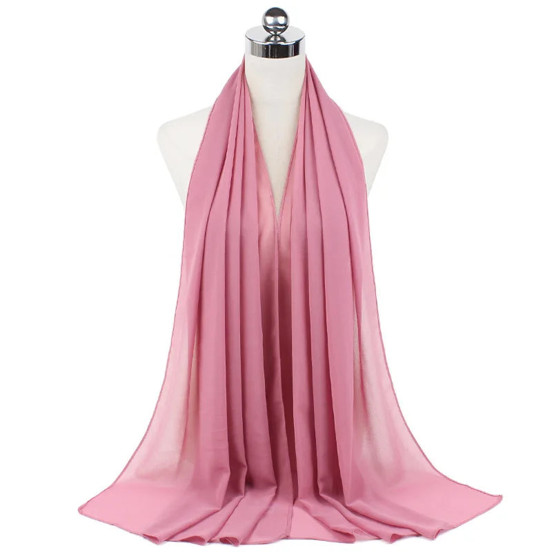 Elegant Chiffon Hijab – Soft Lightweight Headscarf | 39 Colors