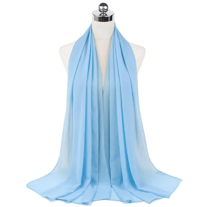 Elegant Chiffon Hijab – Soft Lightweight Headscarf | 39 Colors