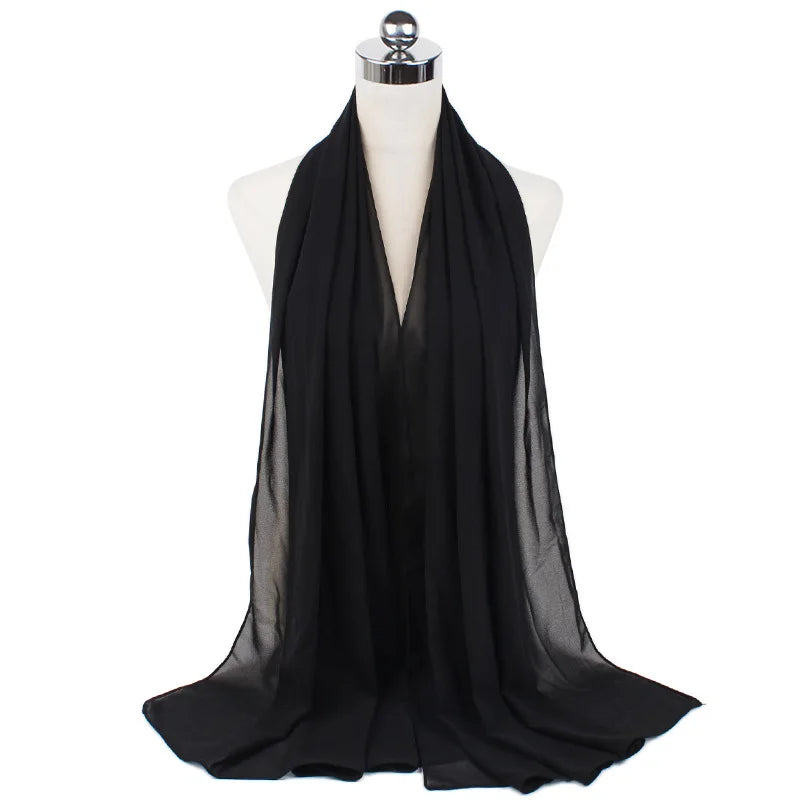 Elegant Chiffon Hijab – Soft Lightweight Headscarf | 39 Colors
