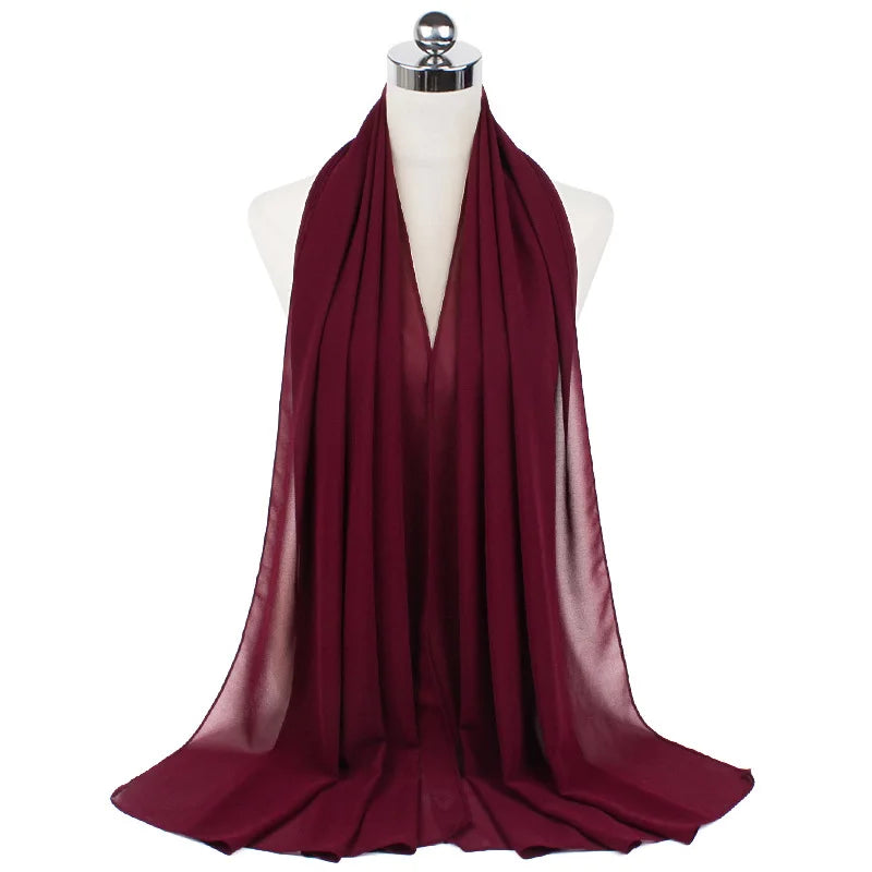 Elegant Chiffon Hijab – Soft Lightweight Headscarf | 39 Colors