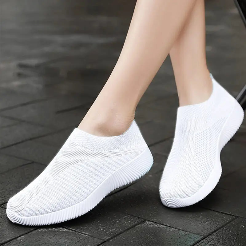 Women's Cotton Slip-On Shoes – Lightweight Casual Flats