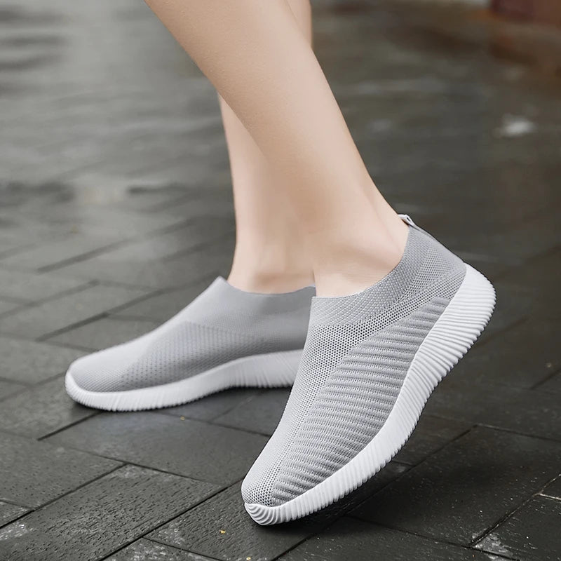 Women's Cotton Slip-On Shoes – Lightweight Casual Flats