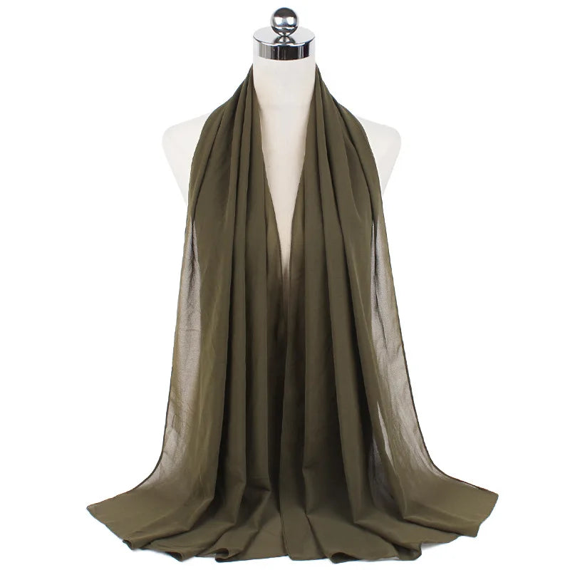 Elegant Chiffon Hijab – Soft Lightweight Headscarf | 39 Colors
