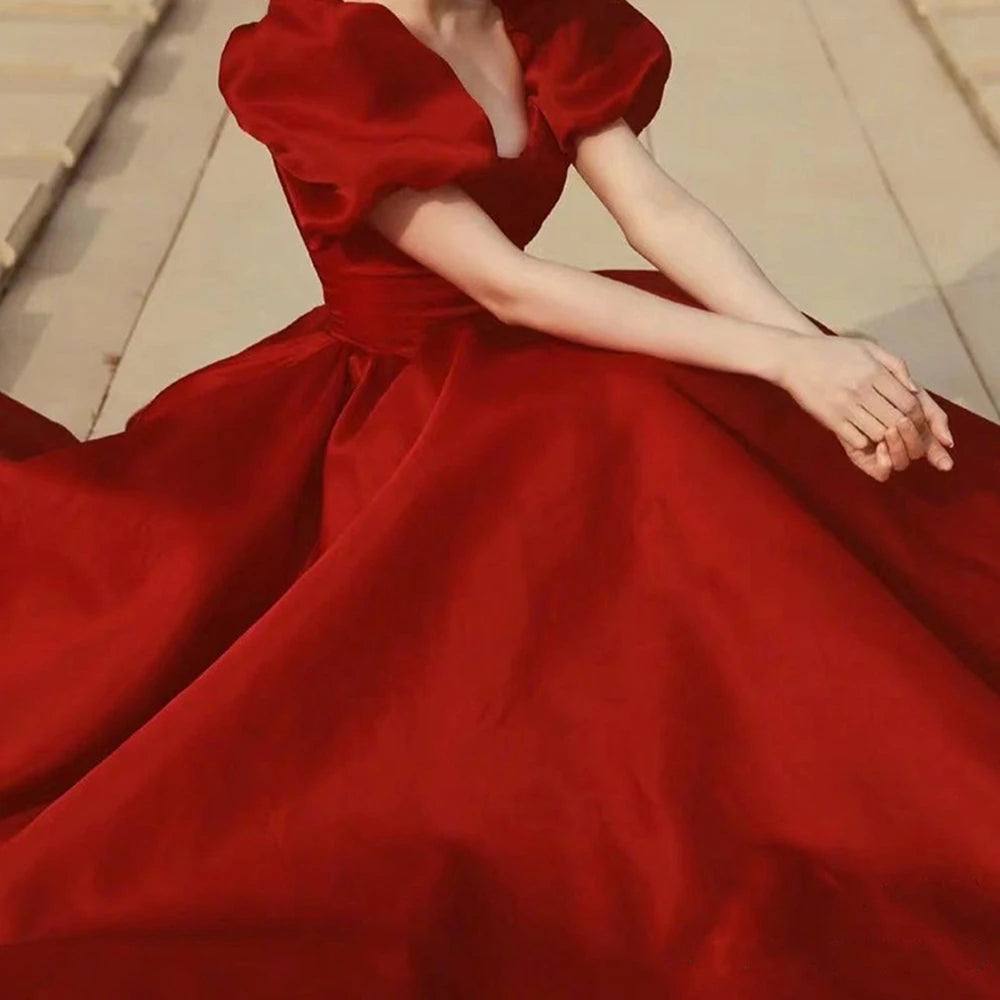 Aurora Organza Tea-Length Gown