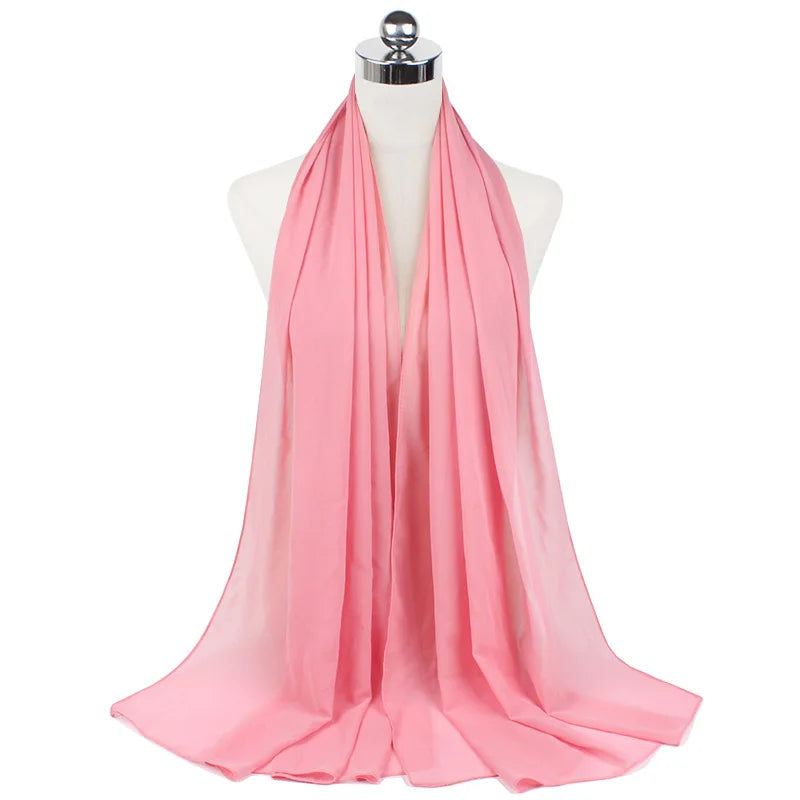 Elegant Chiffon Hijab – Soft Lightweight Headscarf | 39 Colors